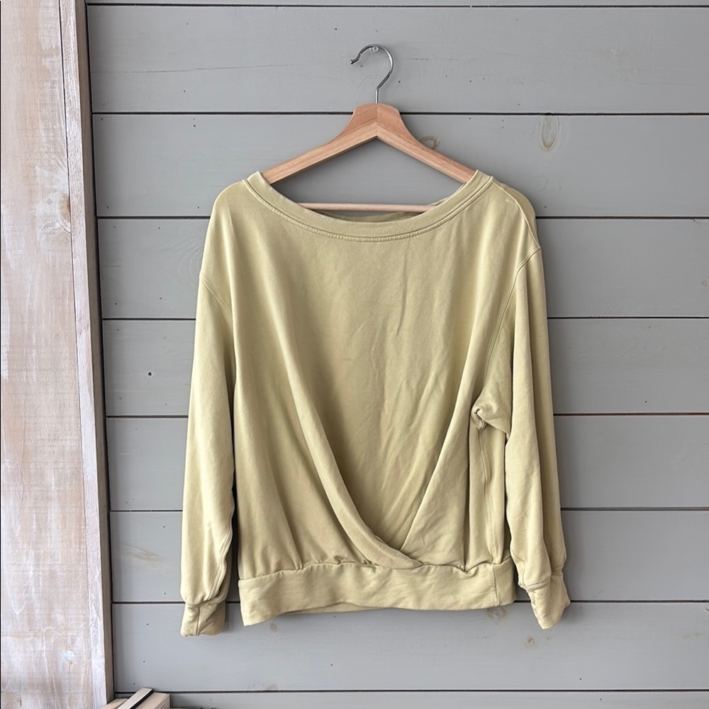 lululemon athletica Light Yellow Cross-Back Pullover Sweatshirt